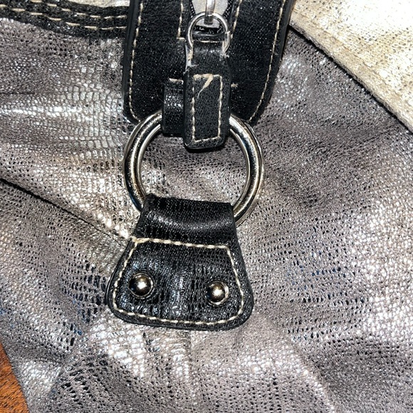 Rosetti   Shoulder bag  All fabric  shiny black silver  cream  Soft  lightweight - Picture 13 of 13